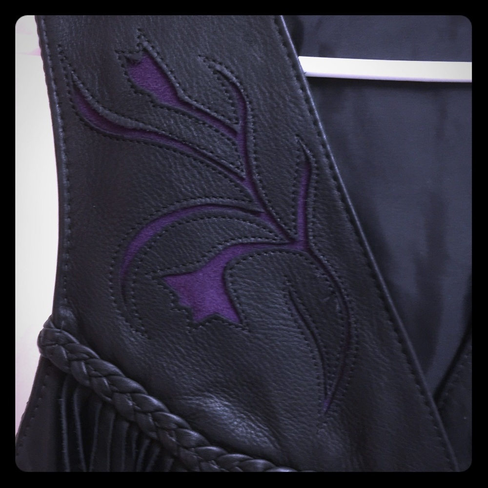 Women’s Leather Biker Vest